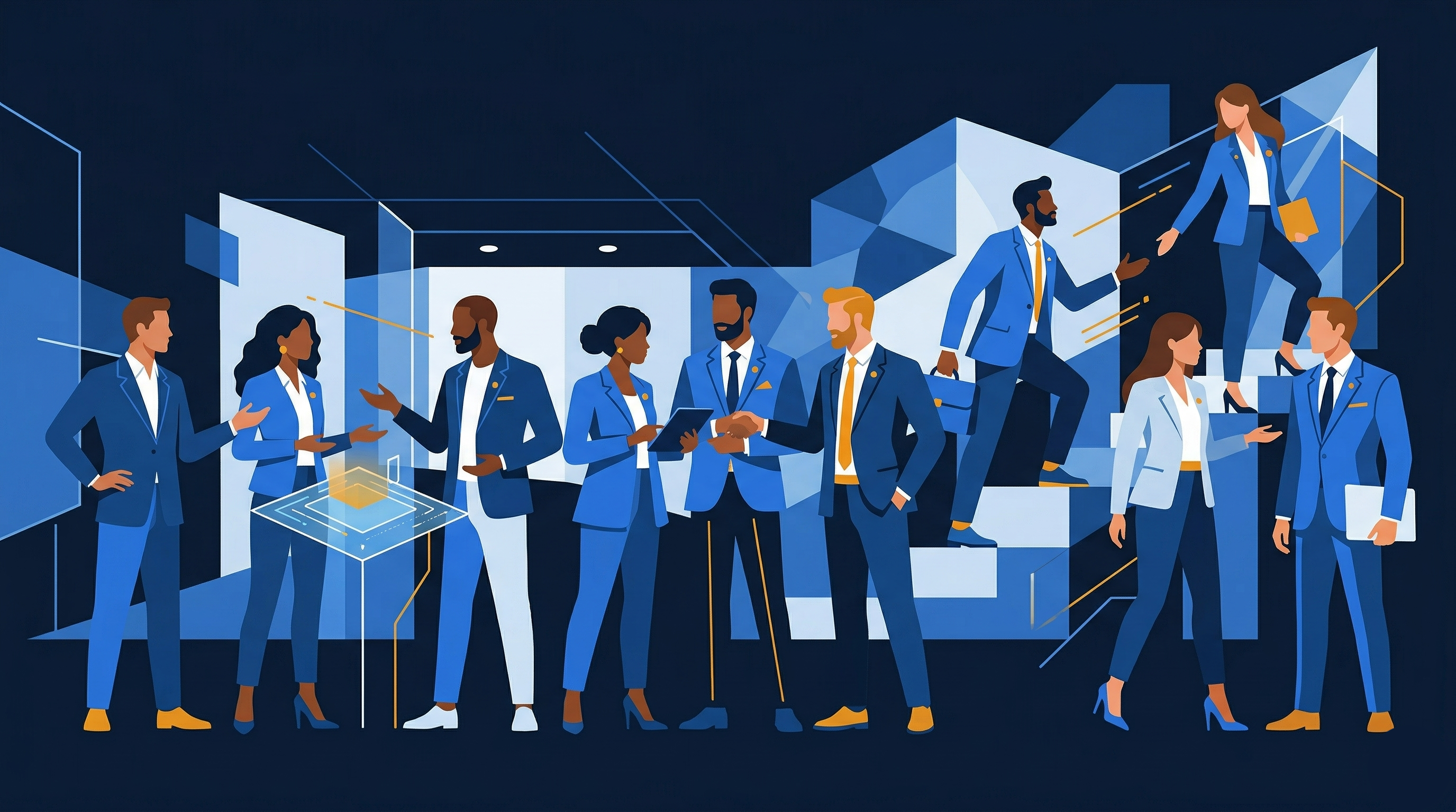 Diverse team of staffing professionals